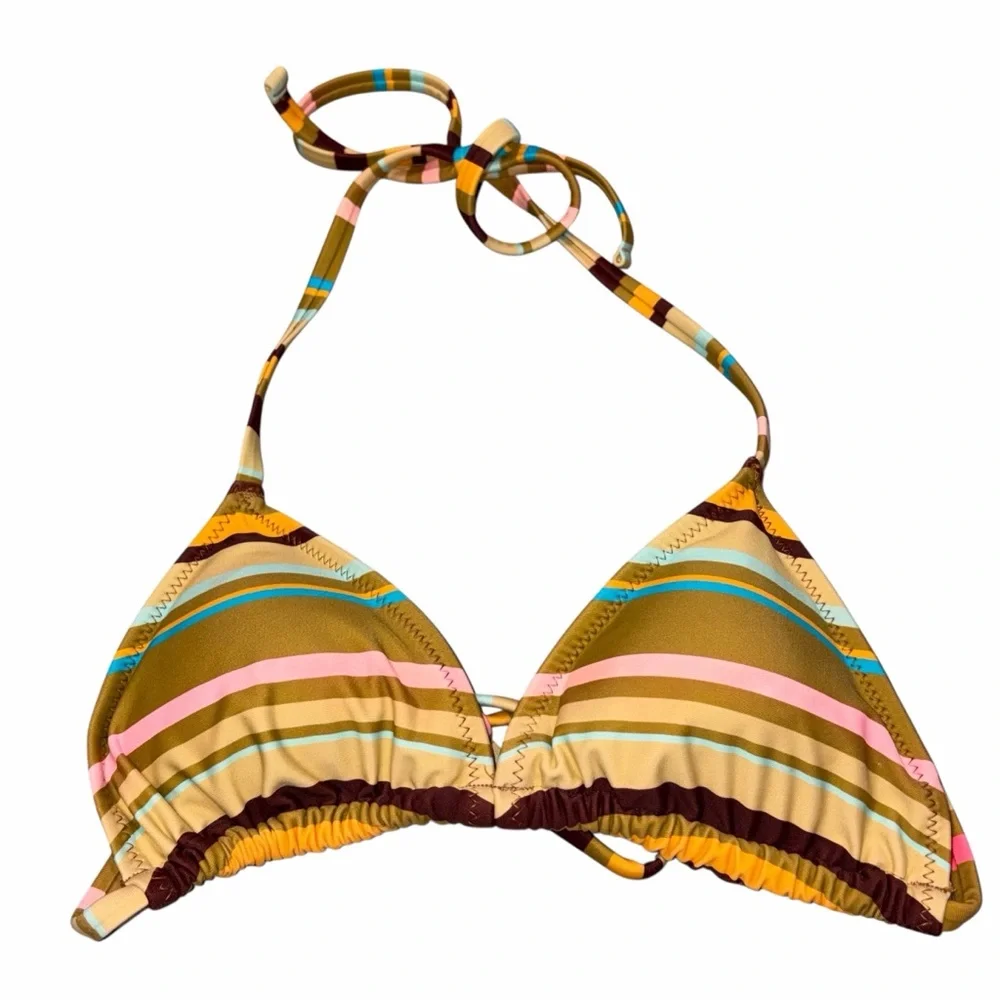 Aerie Brown Stripe Bikini Set size XS & Small